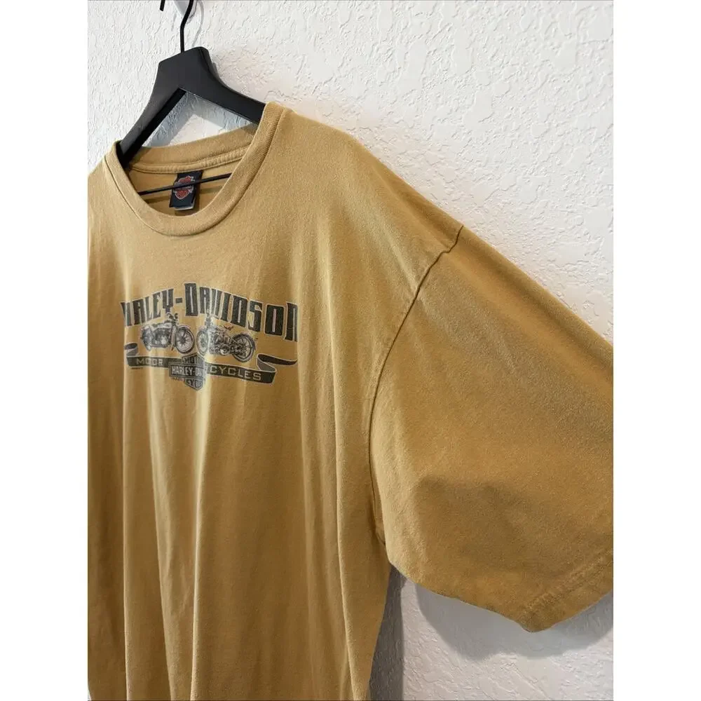 Harley Davidson Vintage 2005 Golden Yellow T-shirt Size 2xl
